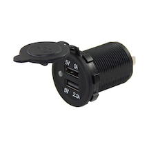 IC-266C PANO TİPİ USB 8-32V GİRİŞ 5V 1A / 5V 2.1A ÇIKIŞ KULAKSIZ 30MM USB