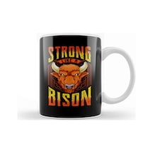 Fierce Strong Like A Bison Wild Animal Strength Kupa Bardak Porselen No7050 Karışık