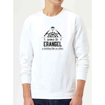 Pubg Come To Erangel Baskılı Beyaz Erkek Örme Sweatshirt