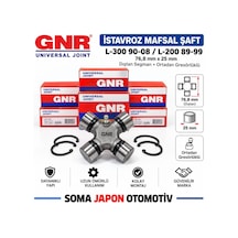 İstavroz Mafsal Şaft L-300 90-08 / L-200 89-99 76,8mm X 25mm Dıştan Segman Ortadan Gresörlüklü Gnr Un-105