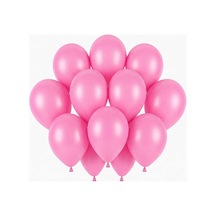 Pembe Renk Lateks Pastel Balon 30 Cm - 12 Adet