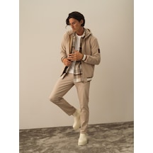 Xint Bej Pamuk Dokulu Regular Fit Sweatmont 350176