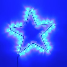 Led Işıklı Yıldız Yılbaşı Süsü 220v Mavi 80 Cm