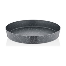 Airfryer Uyumlu Granit Tepsi 20 Cm Çapında Gri