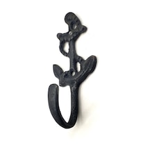 Antika Tarz Dekoratif Pirinç Halatlı, Çapa, Denizci, Gemici Askı - 95x42mm, Oksit Çok Renkli