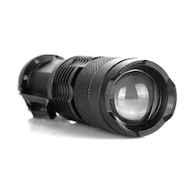 Mini Güçlü Şarjlı Pilli El Feneri Watton   Wt-304 Siyah