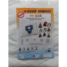 -beko S 6255 P Tt 635 Uyumlu Elektrikli Süpürge Sentetik Toz Torbası 5 Adet