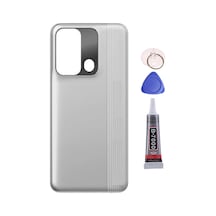 Tecno Spark 8c Gri Arka Kapak Batarya Kapağı Pil Kapağı Yapışkan Ve Sökme Aparatıyla Beraber Full Set Gri