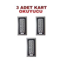 Sr-200 Em Metal Kasa Kartlı Ve Şifreli Geçiş Sistemi Rfıd Proximity Kart Okuyucu 125 Khz 3 Adet