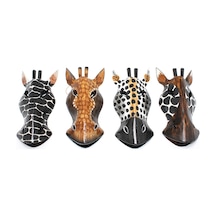 Ahşap Duvara Asmalı 20 Cm Zebra Maske Diğer