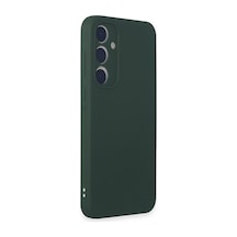 Samsung Galaxy Uyumlu - A35 5g Kılıf First Silikon - Koyu Yeşil Çokrenkli