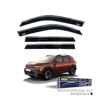 Kromlu Cam Rüzgarlığı Dacia Duster 2024+ Ön / Arka 4 Parça Füme Polikarbon Niken 047dc130201