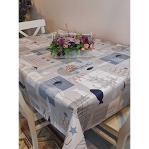 Elyaflı Pvc Masa Örtüsü Modern, Dayanıklı, Silinebilir Ve Şık Görünüm Fnt8292 Mavi