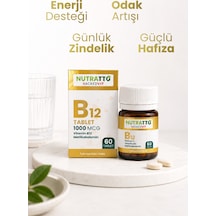 Nutratto Vitamin B12 Metilkobalamin 1000 Mcg Takviye Edici Gıda 60 Tablet