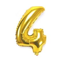 40" İnç 100 CM 4 Dört Rakamı Folyo Balon Gold