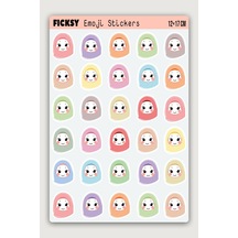 Sevimli Emoji Sticker Seti - 30 Adet Muslim Islam Ramazan Etiket Çıkartma Diğer
