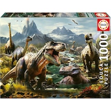 Educa 1000 Parça Puzzle Vahşi Dinozorlar - 19924 - Fierce Dinosaurs