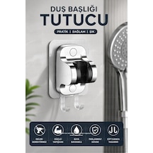 Yapışkanlı Duş Başlığı Askısı Mafsal Gri Gri Yapışkanlı Mafsal Çok Renkli