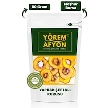 Yörem Afyon Meşhur Bursa Yöresinden %100 Meyve Glütensiz Yaprak Şeftali Kurusu, Cips Prunus Persica 80gr. 80 G