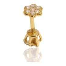 14 Ayar Altın Piercing Tragus Küpe T029
