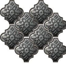 Armada Çini 12x12 Ottoman Çiçekli Arabesk Metalik Çini Dekor