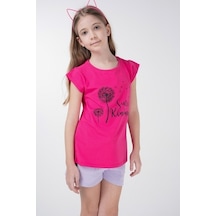 Brz Kids Baskılı Kız Çocuk Kısa Kollu T-Shirt