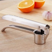 Pazly Cbtx Paslanmaz Çelik Kalın Sarımsak Ezicisi Manuel Sarımsak Presi Gümüş
