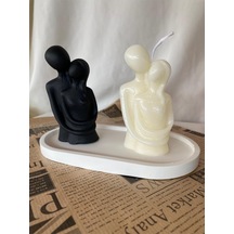 Bernami Vazo Pinterest Kadın Erkek Çift Mum Ve Biblo + Organizer Dekoratif Tabaklı Set 3 Parça Diğer
