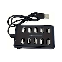 Oldfriend 10'lu Taşınabilir Usb Hub Multiport Adaptör Siyah Abs Yapı 36v Fare Klavye