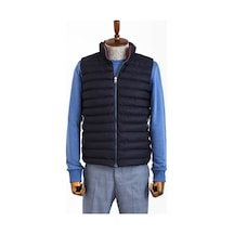 Çift Taraflı Kapitone Dik Yaka Lacivert Erkek Kışlık Şişme Yelek 001 Çift Taraflı Kapitone Dik Yaka Lacivert Erkek Kışlık Şişme Yelek 001