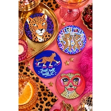 Disco Leopard 4 Lü Bardak Altlığı Set 9 Cm, 3 Mm Ahşap Mdf, Dijital Baskı - 927000649 Diğer