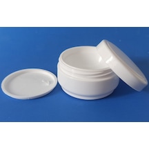 Boş Kozmetik Krem Pomat Kutusu Plastik Krem Kavanozu Plastik Contalı 30 ML Beyaz