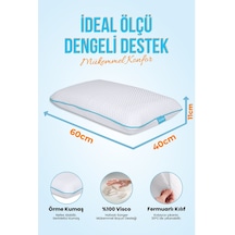 Lüks Hava Kanallı Ortopedik Yastık Lüks Visco Yastık 60x40x11cm Yeşil