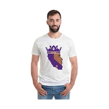 The King 23 La Basketbol Baskılı Beyaz Erkek Tshirt