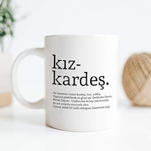 Kız Kardeş Kelime Anlamlı Baskılı Kupa Bardak Kahve Bardağı Kız Kardeşe Özel Tasarım Hediye 107226 Acı Kahve