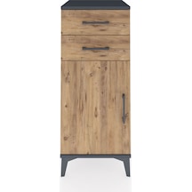 Hyperion Komodin Tek Raflı 2 Çekmeceli Tek Kapaklı 44x44x106 ... Antrasit