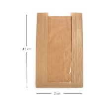 Anadolu Kağıtçılık Pencereli Şamua Kraft Kese Kağıdı 10 Kg 25 Cm X 41 Cm
