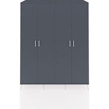 Kronos Gardrop 10 Raflı 4 Kapaklı 176x59x221 Antrasit-antrasit/aytaşı Antrasit/aytaşı