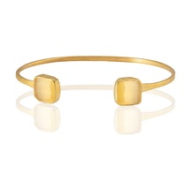 Kadir Jewellery 22 Ayar Altın Kaplama El İşçiliği Zirkon Taşlı Kadın Charm Bileklik Sarı