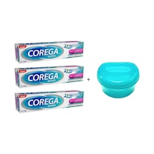 Süper Diş Protez Yapıştırıcı Krem Tat Içermez 40 Gr 3 Adet + Protez Saklama Kabı