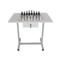 Satranç Masası 60x80 Cm Komple Metal Ayaklı-pan606