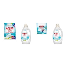 Aquabor Doğal Mineralli 4 Kg Renkliler + Sıvı Beyaz + Tablet + Sıvı Beyaz 4 Lü Set 0.75 LT - 2.5 LT - 12 KG