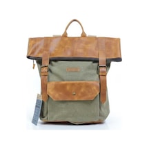 Old Cotton Cargo Gds Cahuilla Bag Deri Kapaklı Sırt Çantası Camel