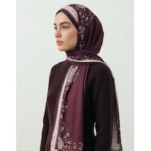Bushu Ornament Pamuk Şal bordo
