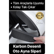 Dayanıklı Araba Ayna Yağmur Koruyucu Siper Karbon Desenli Oto Aksesuar Uyumlu Kolay Montaj 1 Çift Dayanıklı Araba Ayna Yağmur Koruyucu Siper Karbon Desenli Oto Aksesuar Uyumlu Kolay Montaj 1 Çift
