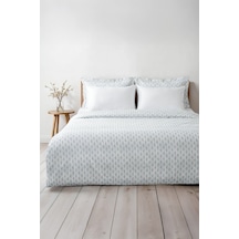 Green Black Tria Mint Tek Kişilik %100 Pamuk Saten 210 Tc Nevresim Takımı Mint