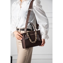 Just Polo Kadın Şık Fular Detaylı Premium Omuz & Kol Çantası Kahverengi 81226089
