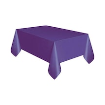 Tek Kullanımlık Plastik Masa Örtüsü Düz Renk Düğün Doğum Günü Partisi Masa Örtüsü Dikdörtgen Masa Örtüsü Silin Kapakları Mor Mor Mor
