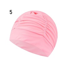 Baskılı Spor Aksesuarları Elastik Naylon Türban Uzun Saç Koruma Havuz Banyo Şapkaları Yüzme Kap 5 Çok Renkli