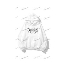 Tarzsokak Y2k Unisex Gothic Ruthless Sweatshirt Hoodie Kod 1726 Beyaz